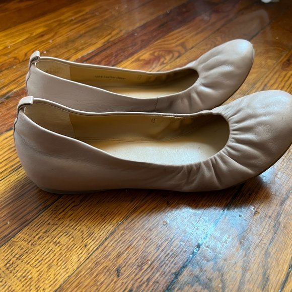 J. Crew Cece Beige Leather Ballet Flats Size 6.5 - Picture 13 of 13